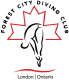 Forest City Diving Logo diver in pike position